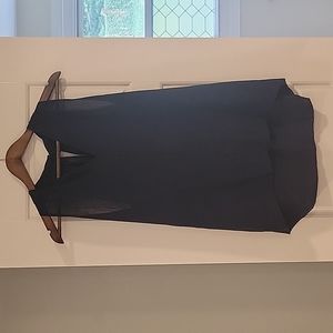 Vince Camuto navy chiffon top